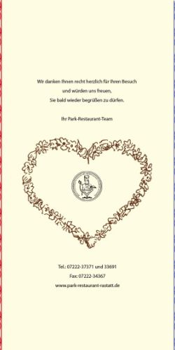 Kontaktdaten Park-Restaurant Rastatt