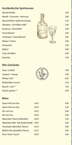 Ausländische Spirituosen Mix-Getränke Biere