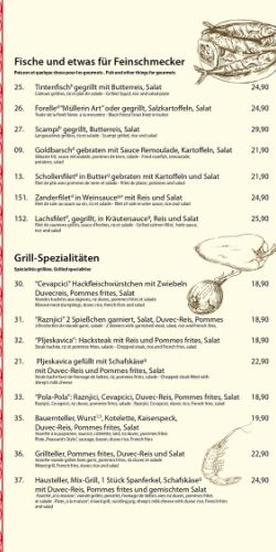 Fische und etwas für Feinschmecker Grill-Spezialitäten