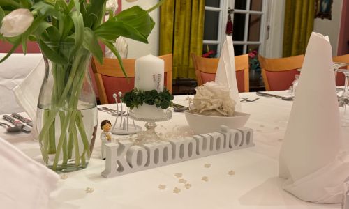 Nebenzimmer Park Restaurant Rastatt gedeckte Tafel für Gruppen